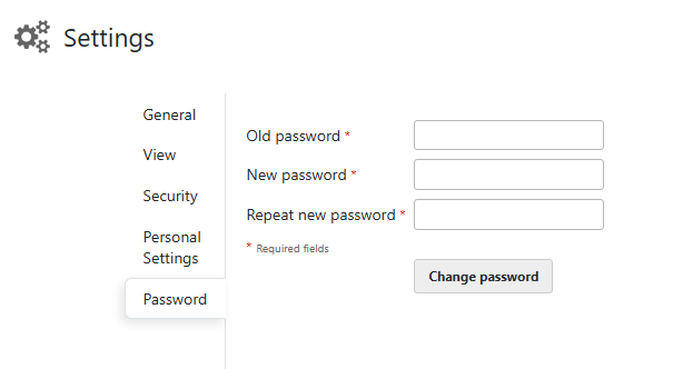Web timesheet settings password